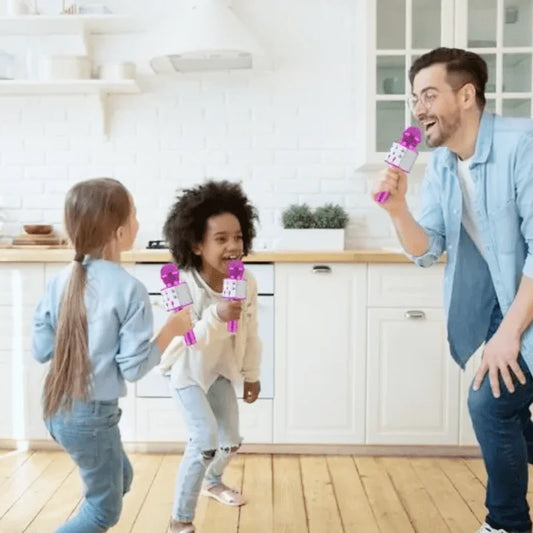 Micro de Karaoké pour Enfant avec Haut Parleur Rose
