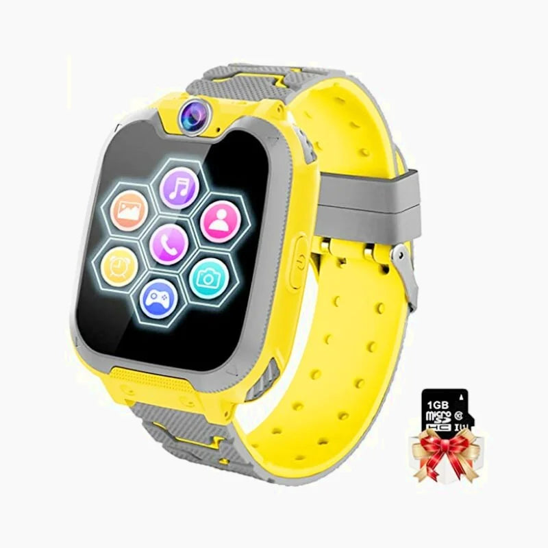 Montre Connectée Pour Garçon Et Fille Jaune