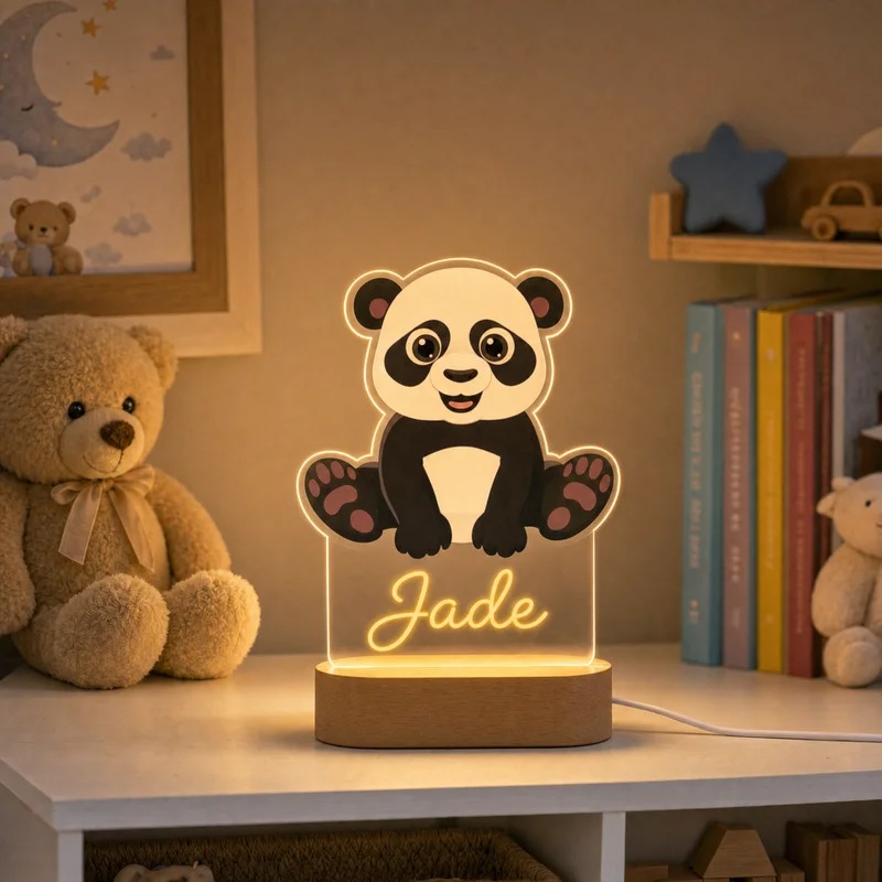 Veilleuse Animal à personnaliser avec le prénom Pandi le Panda