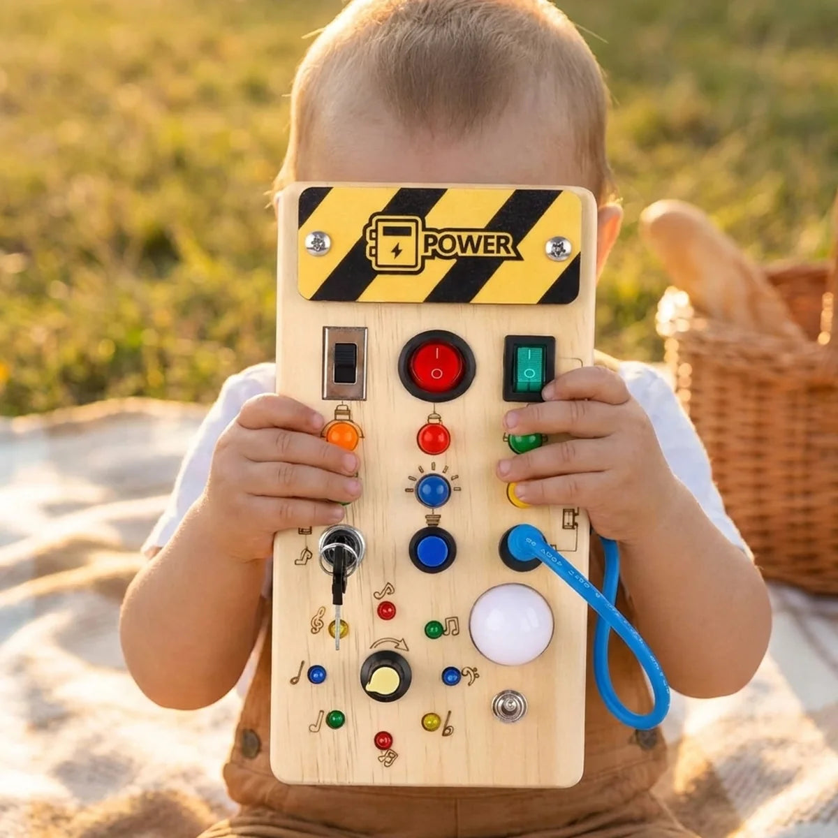 planchesensorielleboisinterrupteurslifestyle10 Planche Sensorielle Montessori en Bois avec Interrupteurs