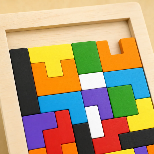 Puzzle Tetris en Bois