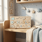 Puzzle Prénom en Bois Personnalisé pour enfant - Vignette | Royaume Montessori - Jouets Educatifs Montessori