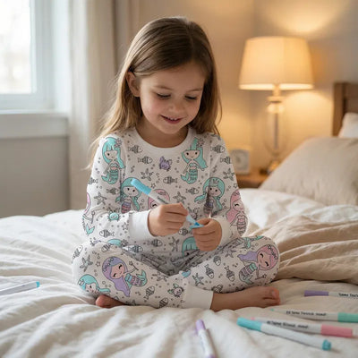 pyjama_sirene Pyjama à Colorier Montessori