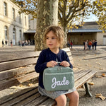 Sac à Goûter Personnalisé au Prénom Brodé, Velours Côtelé - Vignette | Royaume Montessori - Jouets Educatifs Montessori