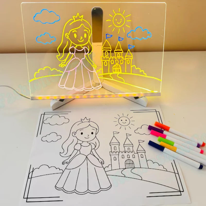 Tablette lumineuse pour des dessins