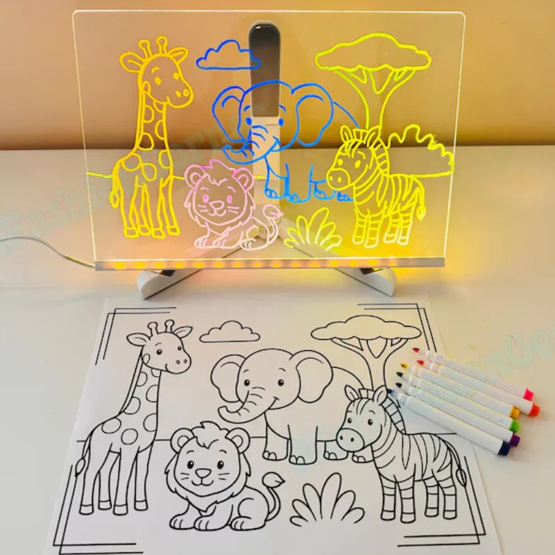 Tablette lumineuse pour des dessins
