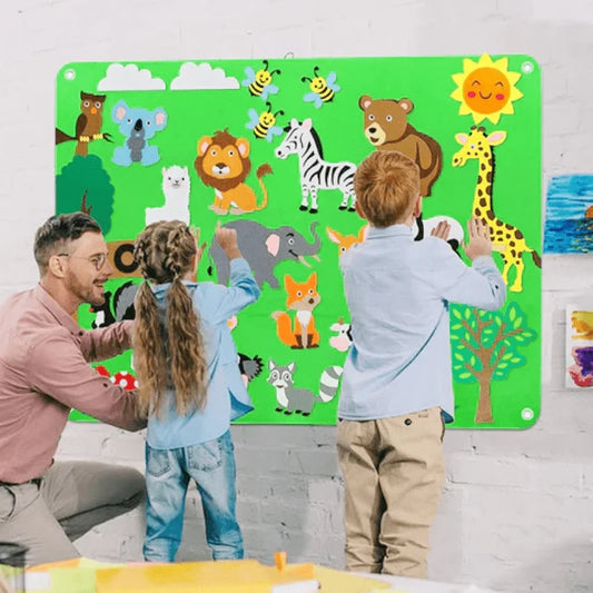 Tableau Interactif d'imagination Montessori Zoo