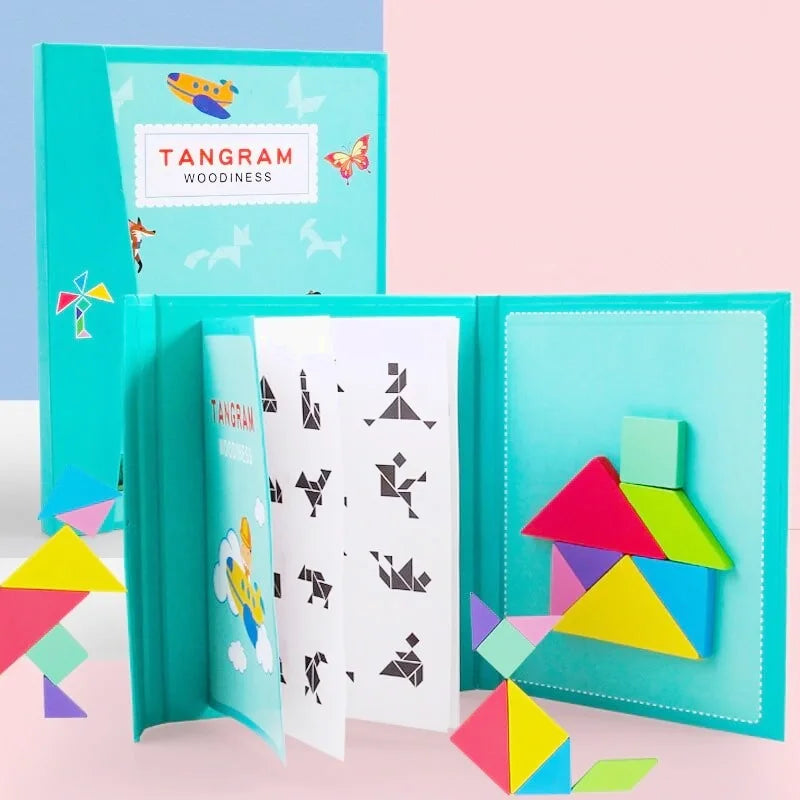 Tangram Magnétique Montessori En Bois