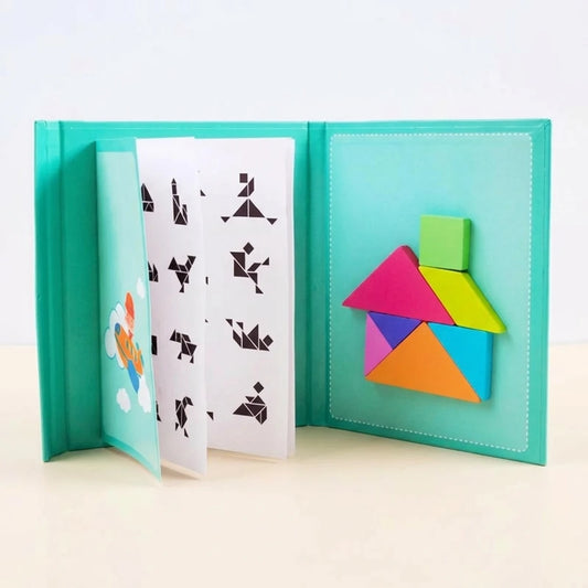 Tangram Magnétique Montessori En Bois