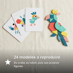 Tangram Montessori en Bois 180 Pièces avec 24 Cartes Modèles - Vignette | Royaume Montessori - Jouets Educatifs Montessori