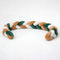 Tour de Lit Tresse Blanc, Marron et Vert