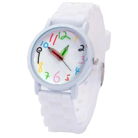 Montre Éducative Pédagogique pour Enfant Blanc