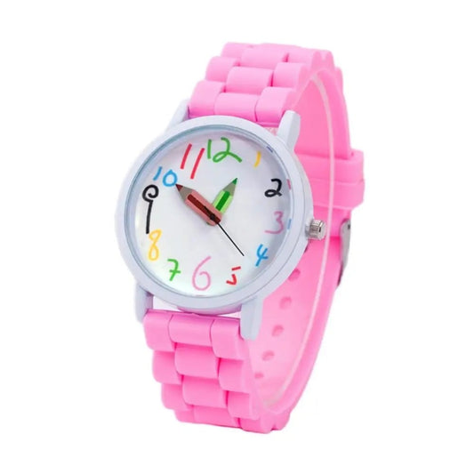 Montre Éducative Pédagogique pour Enfant Rose