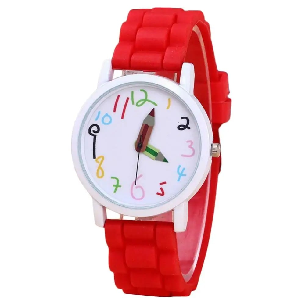 Montre Éducative Pédagogique pour Enfant Rouge