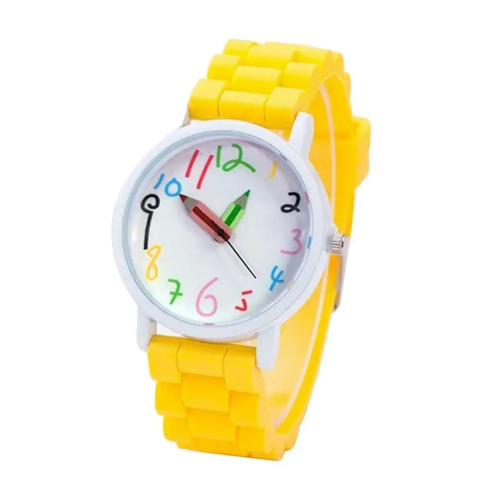 Montre Éducative Pédagogique pour Enfant Jaune