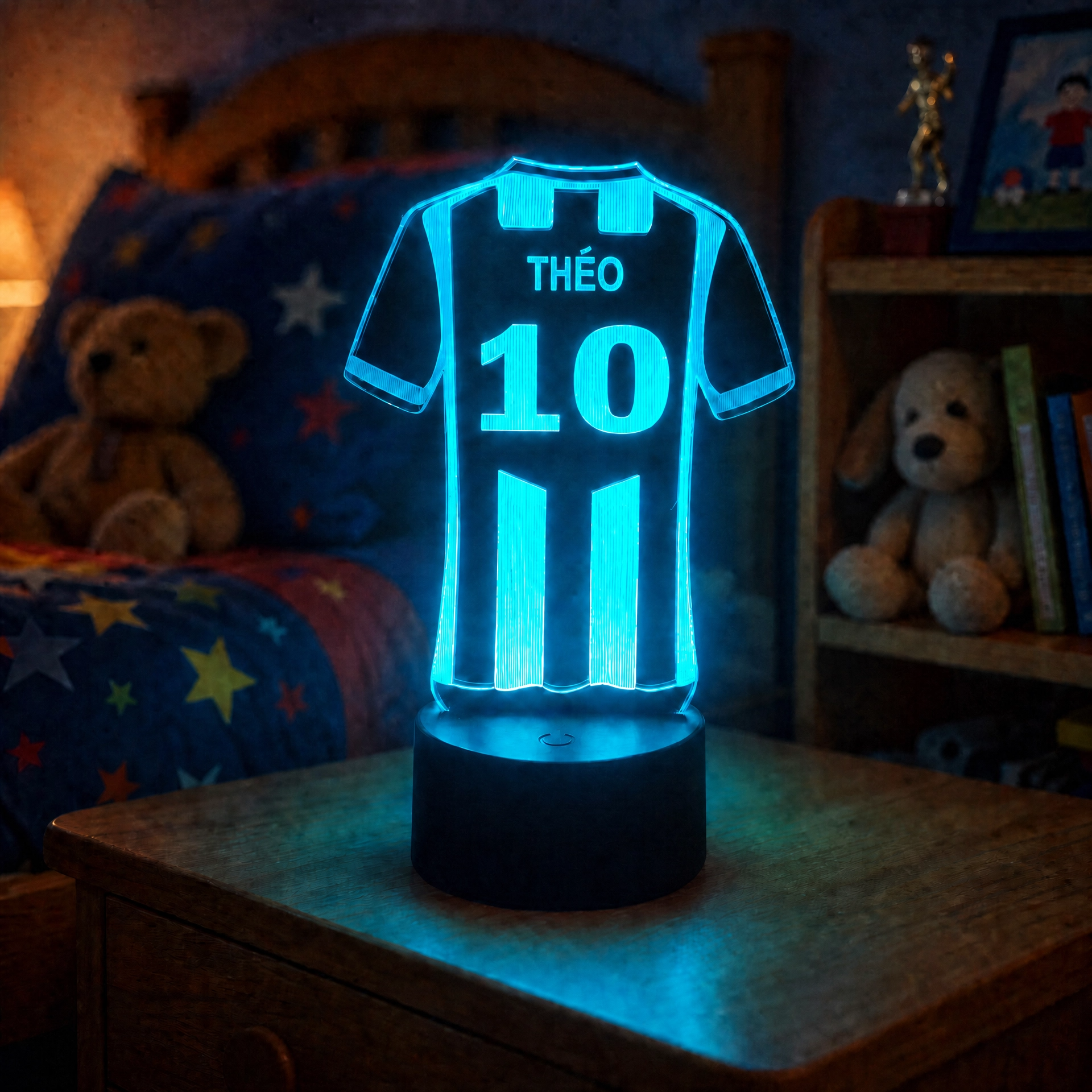 Veilleuse Maillot de Foot Personnalisée Pile + Télécommande
