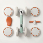 Vue éclatée des composants du vélo d'apprentissage Montessori